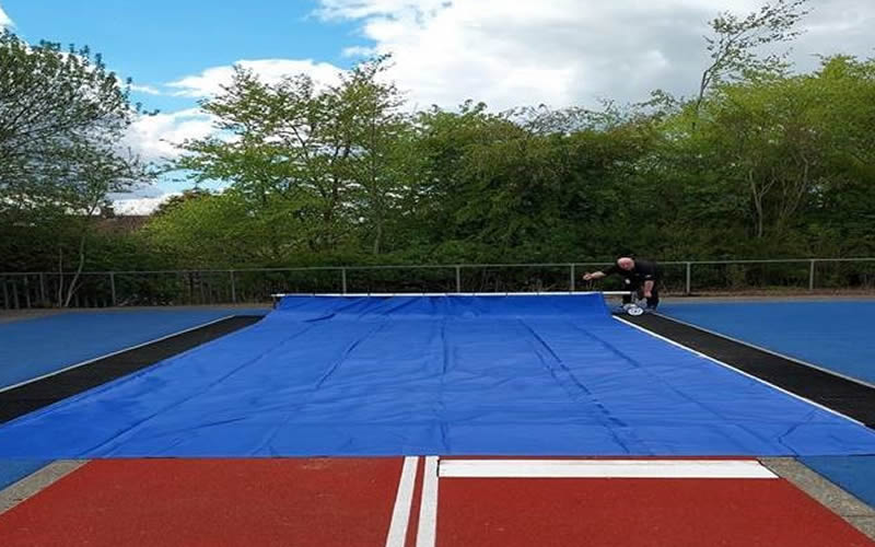 Blue Long Jump Pit Cover 